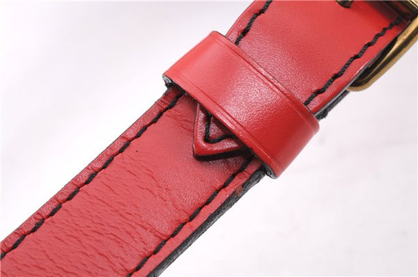 Authentic Louis Vuitton Epi Noe Shoulder Drawstring Bag Red M44007 LV 8059E