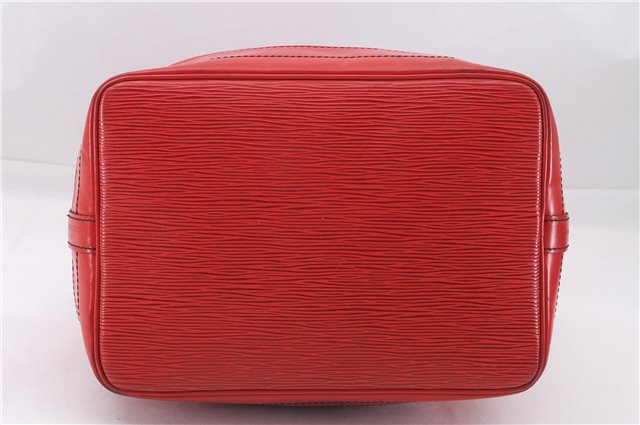 Authentic Louis Vuitton Epi Noe Shoulder Drawstring Bag Red M44007 LV 8059E