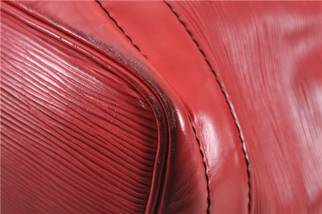 Authentic Louis Vuitton Epi Noe Shoulder Drawstring Bag Red M44007 LV 8059E