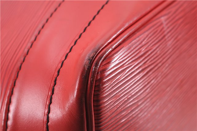 Authentic Louis Vuitton Epi Noe Shoulder Drawstring Bag Red M44007 LV 8059E