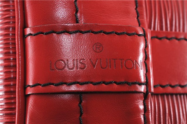 Authentic Louis Vuitton Epi Noe Shoulder Drawstring Bag Red M44007 LV 8059E