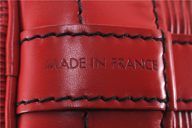 Authentic Louis Vuitton Epi Noe Shoulder Drawstring Bag Red M44007 LV 8059E