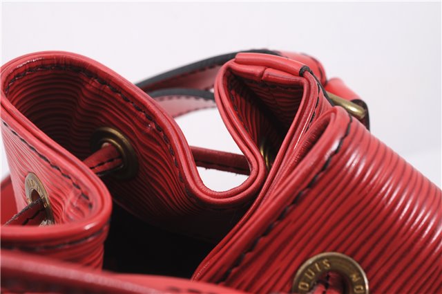 Authentic Louis Vuitton Epi Noe Shoulder Drawstring Bag Red M44007 LV 8059E