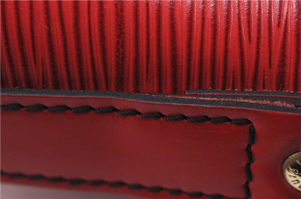 Authentic Louis Vuitton Epi Noe Shoulder Drawstring Bag Red M44007 LV 8059E