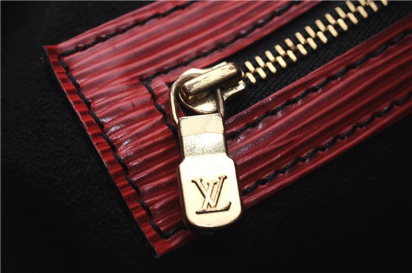 Authentic Louis Vuitton Epi Noe Shoulder Drawstring Bag Red M44007 LV 8059E