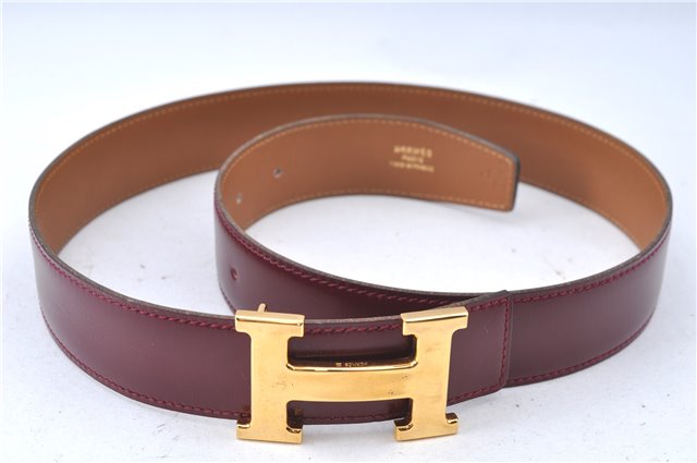 Authentic HERMES Constance Leather Belt Size 70cm 27.6