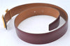 Authentic HERMES Constance Leather Belt Size 70cm 27.6" Bordeaux Red Box 8061B