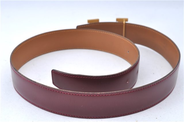 Authentic HERMES Constance Leather Belt Size 70cm 27.6