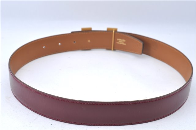 Authentic HERMES Constance Leather Belt Size 70cm 27.6