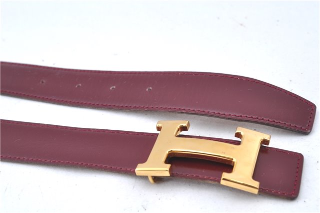 Authentic HERMES Constance Leather Belt Size 70cm 27.6