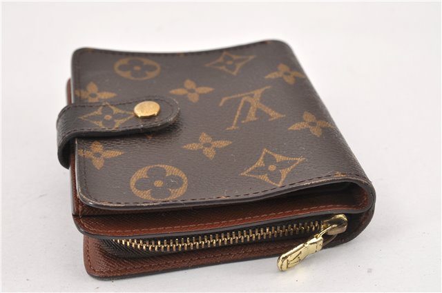 Authentic Louis Vuitton Monogram Compact Zip Bifold Wallet Purse M61667 LV 8063F