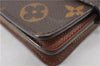 Authentic Louis Vuitton Monogram Compact Zip Bifold Wallet Purse M61667 LV 8063F