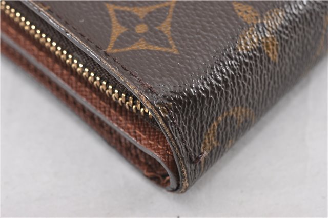 Authentic Louis Vuitton Monogram Compact Zip Bifold Wallet Purse M61667 LV 8063F