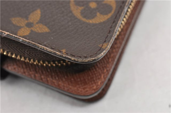 Authentic Louis Vuitton Monogram Compact Zip Bifold Wallet Purse M61667 LV 8063F