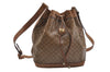 Authentic CELINE Macadam Blason Shoulder Cross Body Bag PVC Leather Beige 8065D