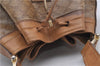 Authentic CELINE Macadam Blason Shoulder Cross Body Bag PVC Leather Beige 8065D