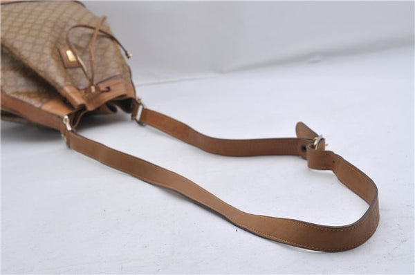 Authentic CELINE Macadam Blason Shoulder Cross Body Bag PVC Leather Beige 8065D