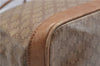 Authentic CELINE Macadam Blason Shoulder Cross Body Bag PVC Leather Beige 8065D