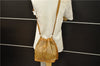 Authentic CELINE Macadam Blason Shoulder Cross Body Bag PVC Leather Beige 8065D