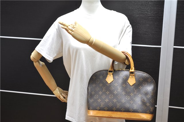 Authentic Louis Vuitton Monogram Alma Hand Bag Purse M51130 LV 8065F