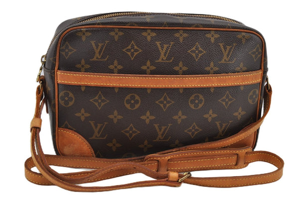 Authentic Louis Vuitton Monogram Trocadero 27 Shoulder Cross Bag M51274 LV 8066F