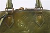 Authentic Louis Vuitton Vernis Alma PM Hand Bag Purse Green LV 8067E