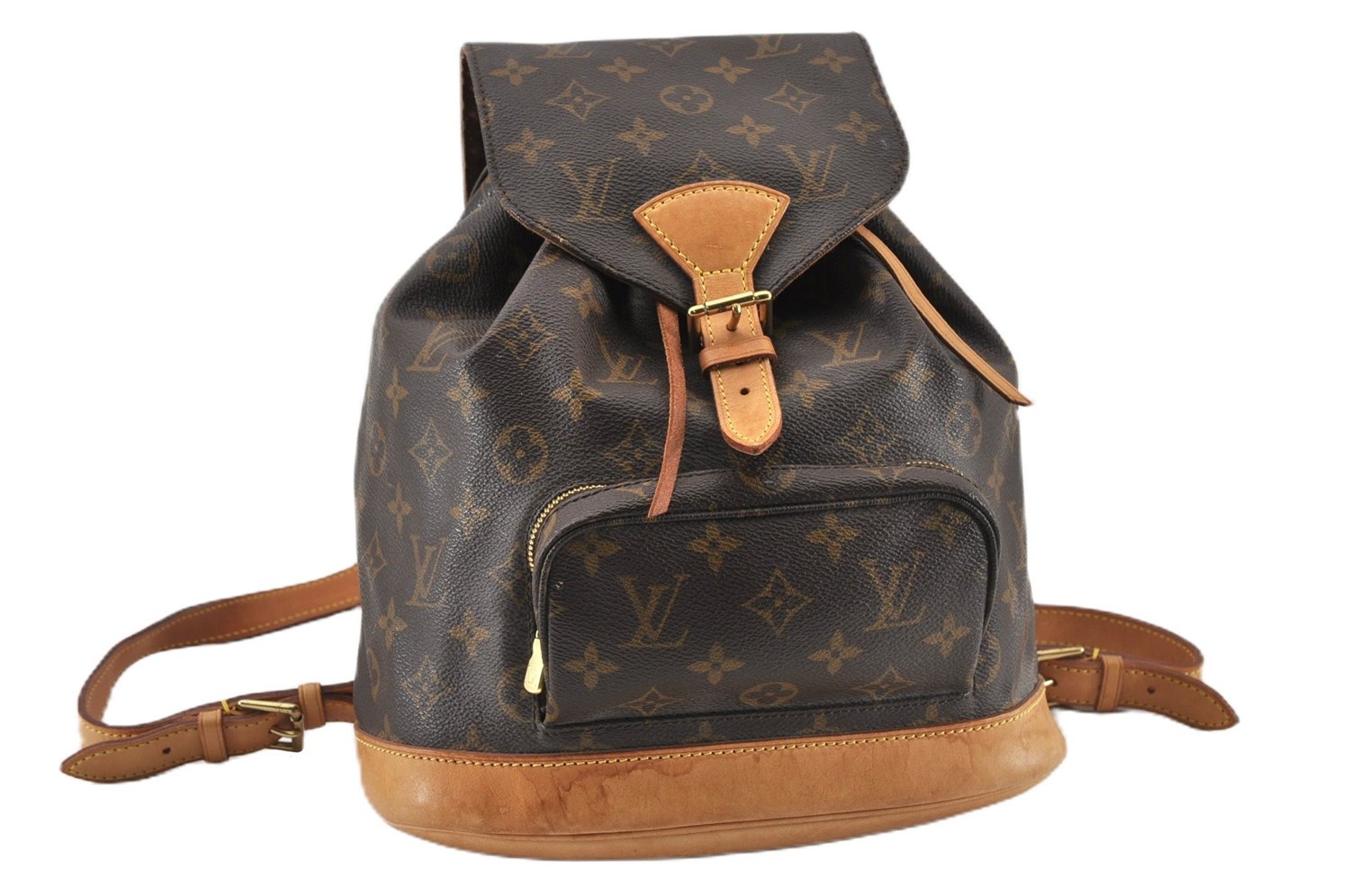 Authentic Louis Vuitton Monogram Montsouris MM Backpack M51136 LV 8069F