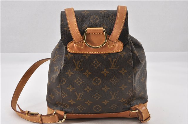 Authentic Louis Vuitton Monogram Montsouris MM Backpack M51136 LV 8069F