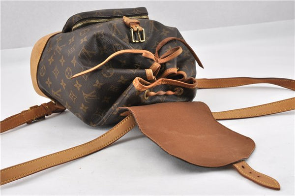 Authentic Louis Vuitton Monogram Montsouris MM Backpack M51136 LV 8069F