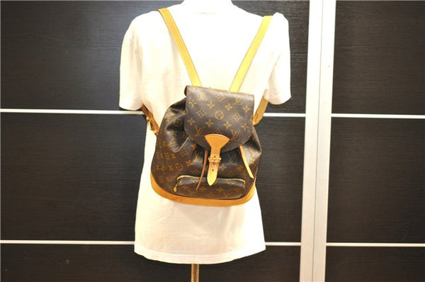 Authentic Louis Vuitton Monogram Montsouris MM Backpack M51136 LV 8069F