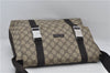 Authentic GUCCI Shoulder Cross Body Bag GG PVC Leather 122373 Brown 8071E