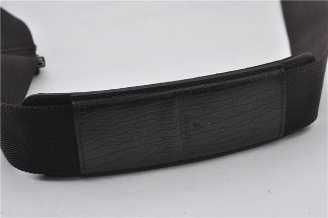 Authentic GUCCI Shoulder Cross Body Bag GG PVC Leather 122373 Brown 8071E