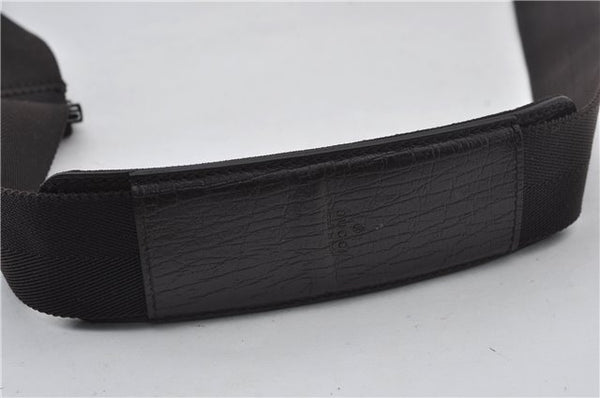 Authentic GUCCI Shoulder Cross Body Bag GG PVC Leather 122373 Brown 8071E