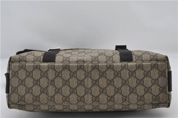 Authentic GUCCI Shoulder Cross Body Bag GG PVC Leather 122373 Brown 8071E