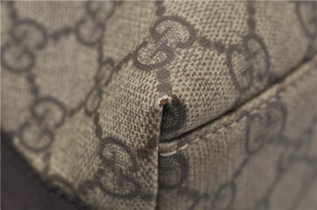 Authentic GUCCI Shoulder Cross Body Bag GG PVC Leather 122373 Brown 8071E