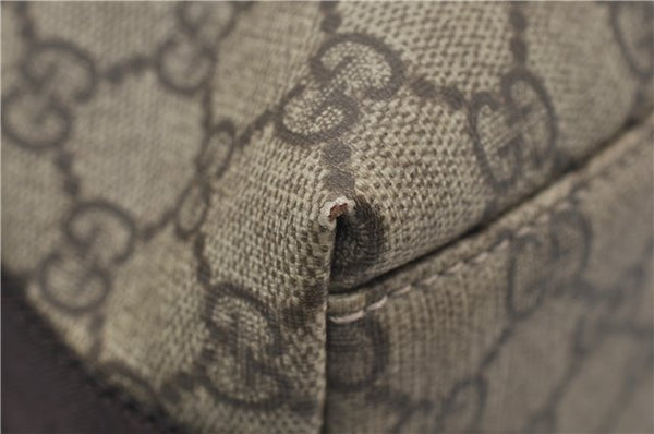 Authentic GUCCI Shoulder Cross Body Bag GG PVC Leather 122373 Brown 8071E