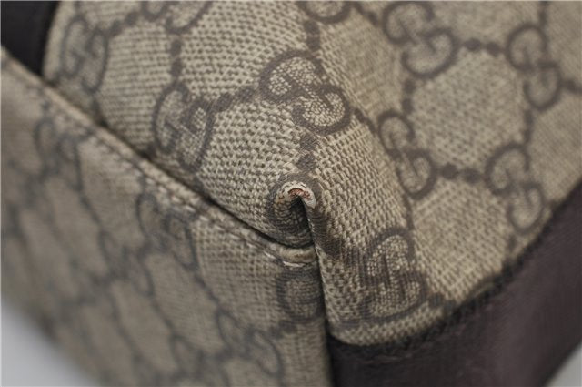 Authentic GUCCI Shoulder Cross Body Bag GG PVC Leather 122373 Brown 8071E