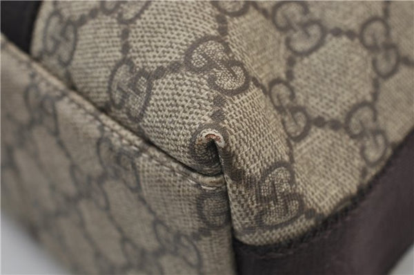 Authentic GUCCI Shoulder Cross Body Bag GG PVC Leather 122373 Brown 8071E