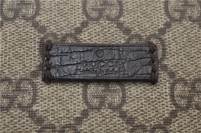 Authentic GUCCI Shoulder Cross Body Bag GG PVC Leather 122373 Brown 8071E