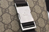 Authentic GUCCI Shoulder Cross Body Bag GG PVC Leather 122373 Brown 8071E