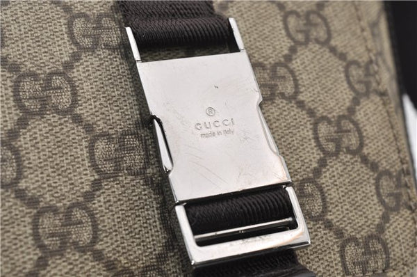 Authentic GUCCI Shoulder Cross Body Bag GG PVC Leather 122373 Brown 8071E