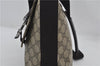 Authentic GUCCI Shoulder Cross Body Bag GG PVC Leather 122373 Brown 8071E