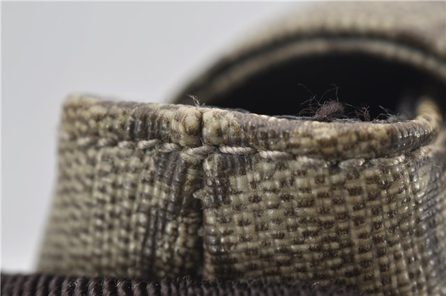 Authentic GUCCI Shoulder Cross Body Bag GG PVC Leather 122373 Brown 8071E