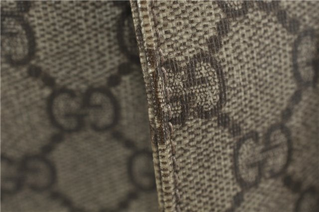 Authentic GUCCI Shoulder Cross Body Bag GG PVC Leather 122373 Brown 8071E