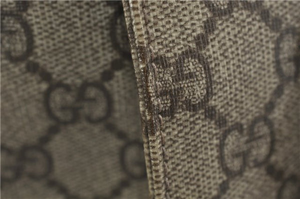 Authentic GUCCI Shoulder Cross Body Bag GG PVC Leather 122373 Brown 8071E