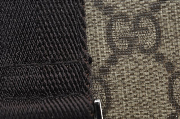 Authentic GUCCI Shoulder Cross Body Bag GG PVC Leather 122373 Brown 8071E