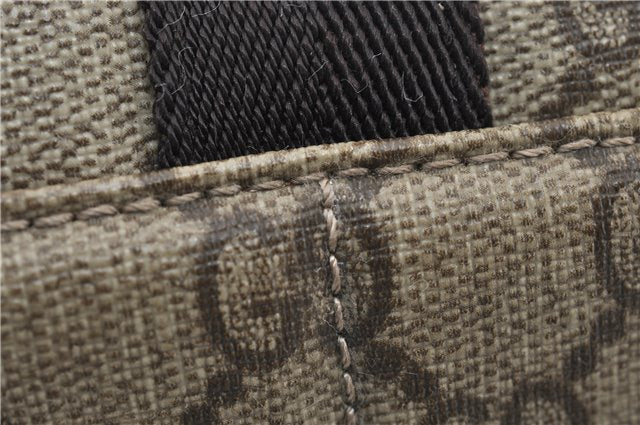 Authentic GUCCI Shoulder Cross Body Bag GG PVC Leather 122373 Brown 8071E