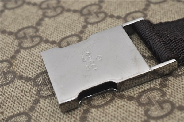 Authentic GUCCI Shoulder Cross Body Bag GG PVC Leather 122373 Brown 8071E