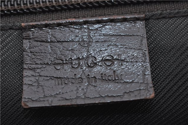 Authentic GUCCI Shoulder Cross Body Bag GG PVC Leather 122373 Brown 8071E