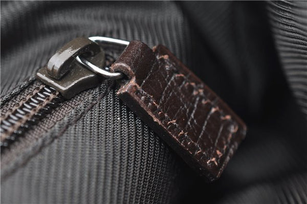 Authentic GUCCI Shoulder Cross Body Bag GG PVC Leather 122373 Brown 8071E